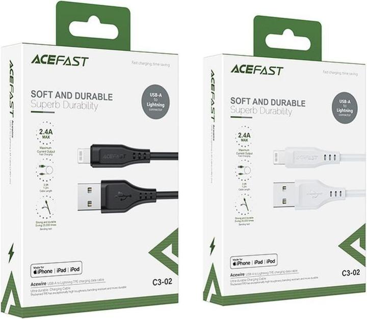 Actual product image Acefast USB A  — Lightning (1.20 m, USB 2.0, 18 W)