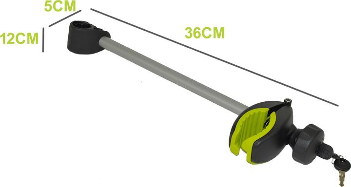 Produktbild BuzzRack Bras long avec pince et lock pour porte-vélo (Schwarz)