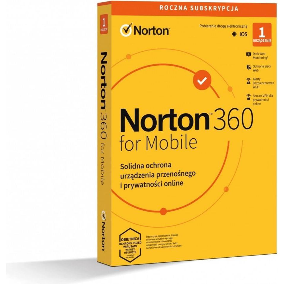 Norton Norton360 Mobile PL 1 utente, 1 dispositivo, 1 anno 21426915 per Android & iOS