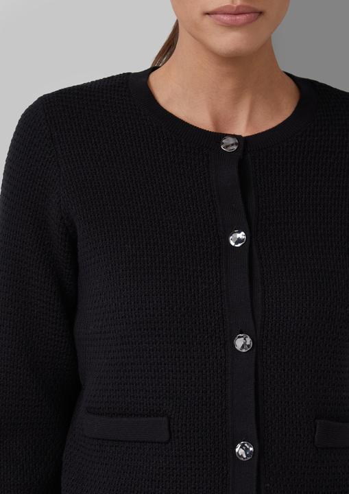 Produktbild s.Oliver Strickjacke Cardigan aus Baumwollmix mit Ziertaschen (36)