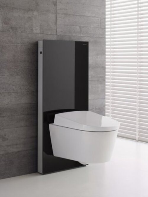 Produktbild Geberit Monolith Sanitärmodul für Wand-WC, 101cm, Wasseranschluss seitlich, mit Anschlussstutzen