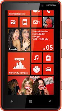 Actual product image Nokia Lumia 820 (8 GB, Red, 4.30", Single SIM, 4G)