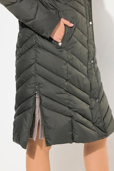 Produktbild Ulla Popken Puffer-Mantel, Kapuze abnehmbar, Stehkragen, Zipptaschen (46, 48)