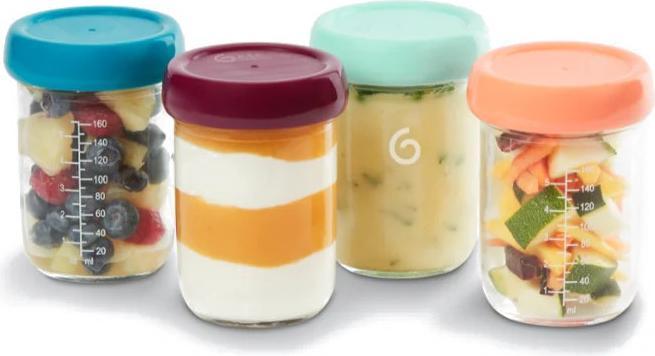 Image du produit Babymoov Aufbewahrungsbehälter Babybols aus Glas - 4 Stück