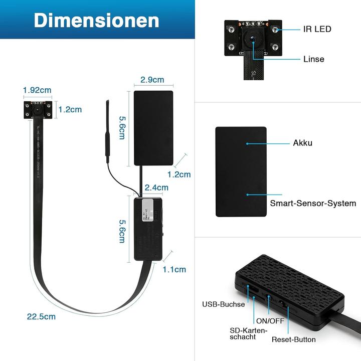 Actual product image Wiwacam 4K Mini WLAN-Kamera für Nistkästen mit Nachtsicht