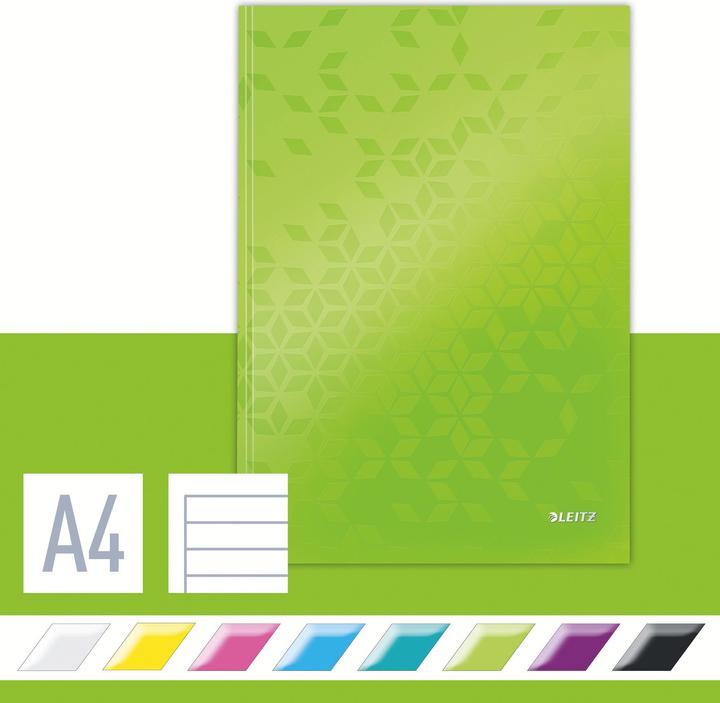Actual product image Leitz Notebook WOW A4 4625-10-54 lined, 90g green (A4, Lined, Hardcover)