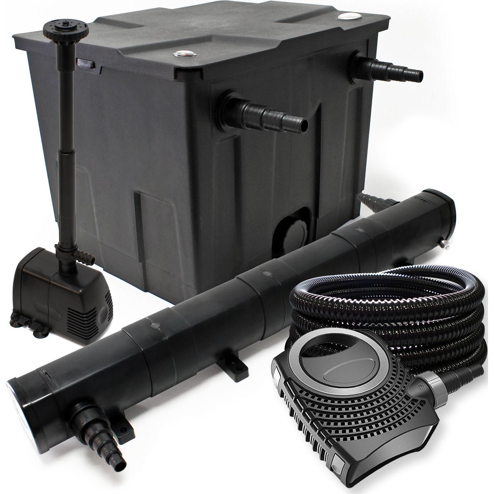 Wiltec, Brunnen + Gartenteich, Filter Set Bio Teichfilter 12000l 72W UVC Teichklärer Pumpe Springbrunnen 022