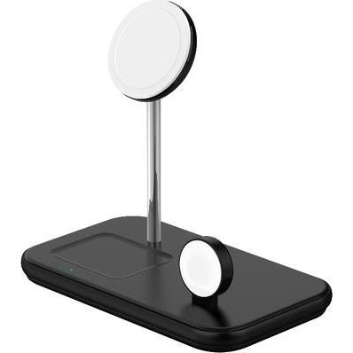 Tunit TTMGSF31 Ladegerät für mobile Geräte Headset, Smartphone, Smartwatch N, Wireless Charger, Schwarz, Silber