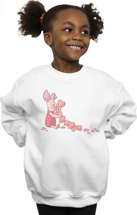 Produktbild Disney Winnie The Pooh Piglet Chain Of Hearts Sweatshirt Mädchen (152, 158)