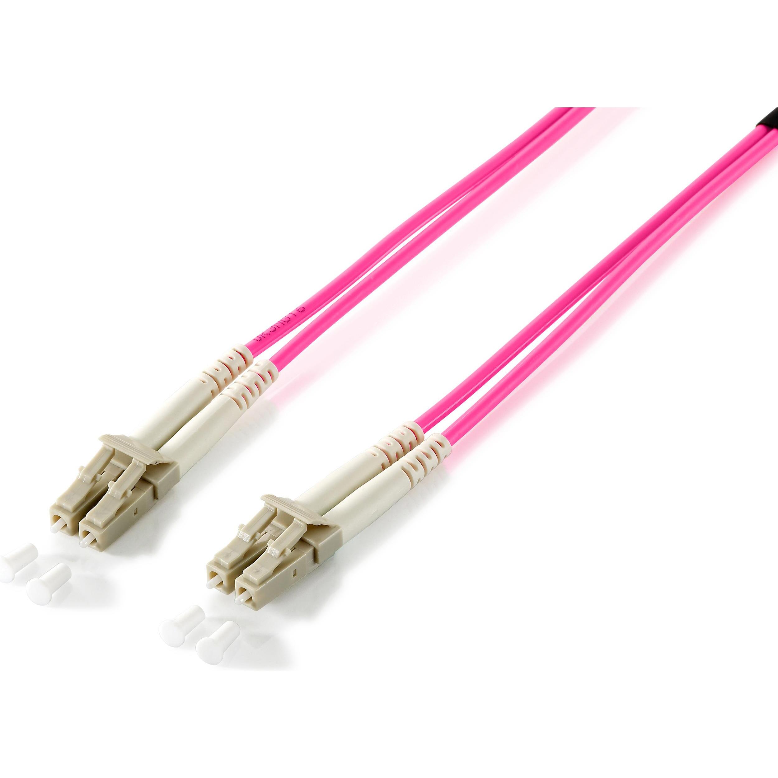 equip LWL Patchkabel LC->LC Multimode Duplex OM4 vio (CAT8.2, 7.50 m), Netzwerkkabel