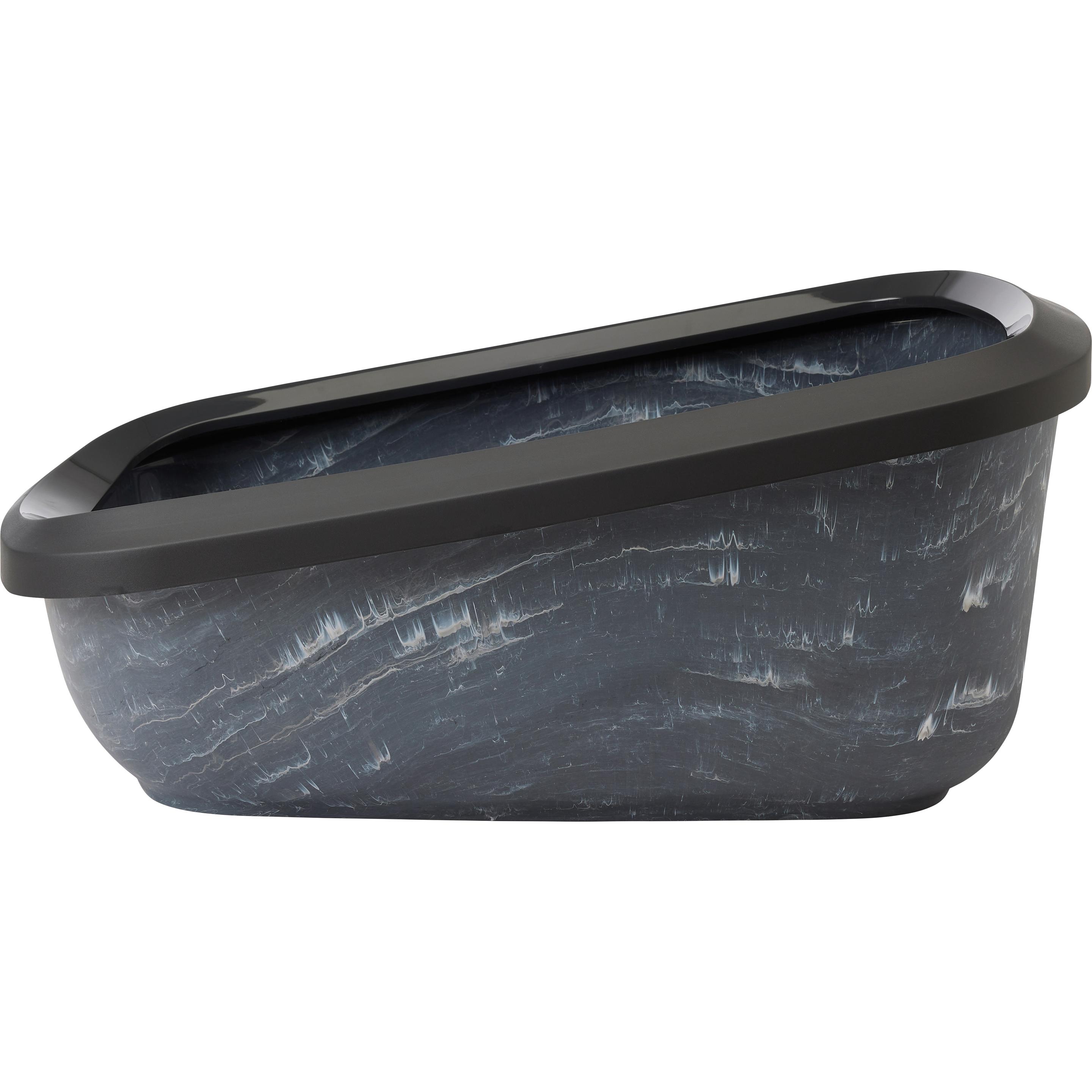 Bac à litière à haut rebord Savic Aseo XXL - gris marbré / noir