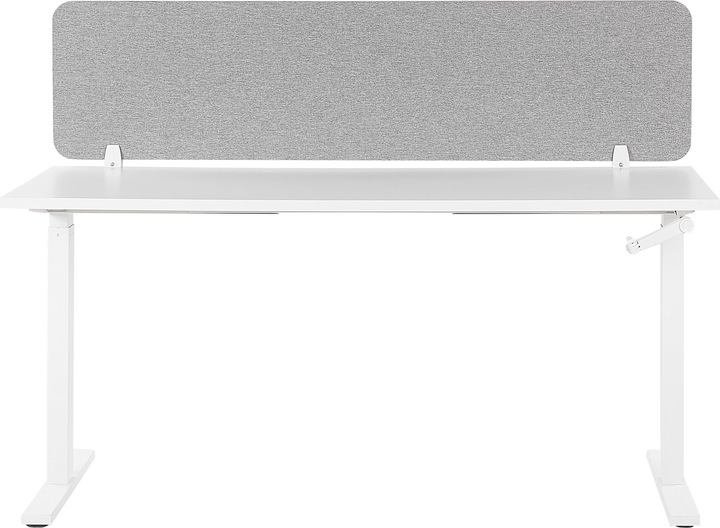 Produktbild Beliani Schreibtischtrennwand hellgrau 160 x 40 cm WALLY