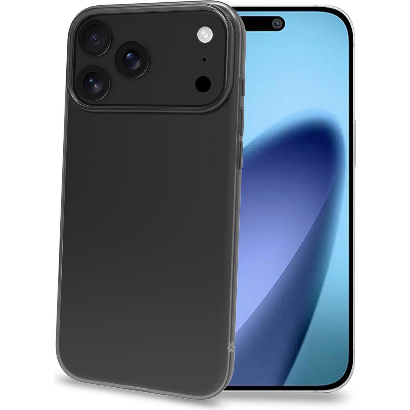 Celly Cover TPU Transparent für Apple iPhone (Apple iPhone X), Smartphone Hülle, Transparent, Schwarz