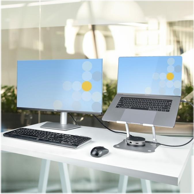 Image du produit StarTech com ADJ-LAPTOP-RISER, Notebook-Ständer, Silber, Aluminium, 10 kg, 33,2 - 120 mm, 226 mm