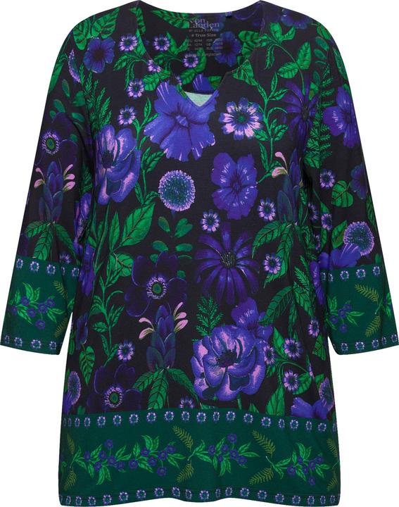 Produktbild Ulla Popken T-Shirt, Landhausdruck, A-Linie, Tunika-Ausschnitt, 3/4-Arm (58)