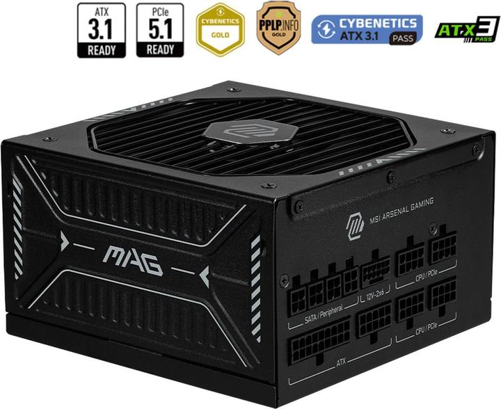 Produktbild MSI Netzteil MAG A850GLS PCIE5 850Watt (850 W)