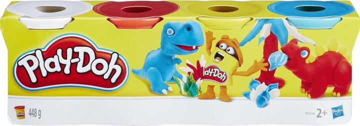 Produktbild Play-Doh Knete 4er Pack Weiss, Rot, Gelb, Blau