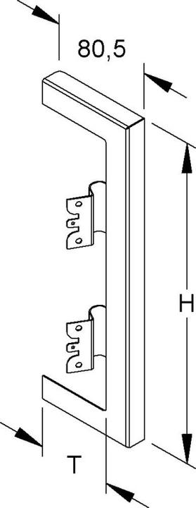 Actual product image Niedax NIE DWB 220T60 R Wall end panel double-digit 261x61mm steel strip galvanised powder-coated