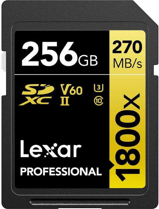 Lexar Professional Gold Series (256 Go, SDXC, U3, UHS-II)