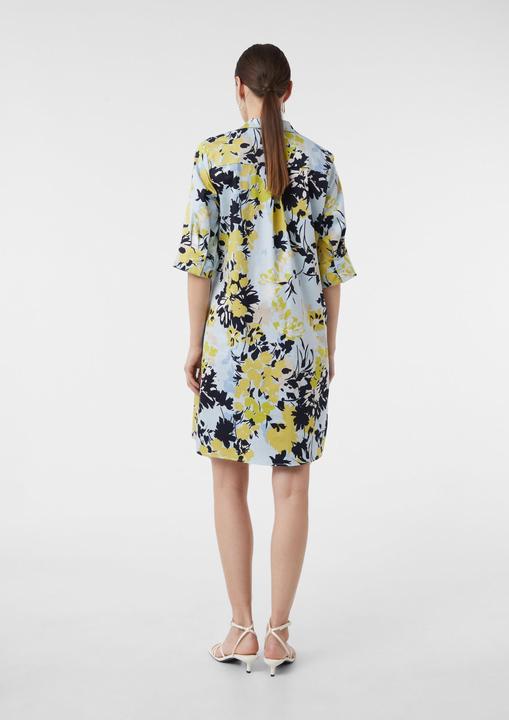 Image du produit Comma Kleid Kurzes Popeline-Kleid mit Hemdkragen und All-over-Print (38)