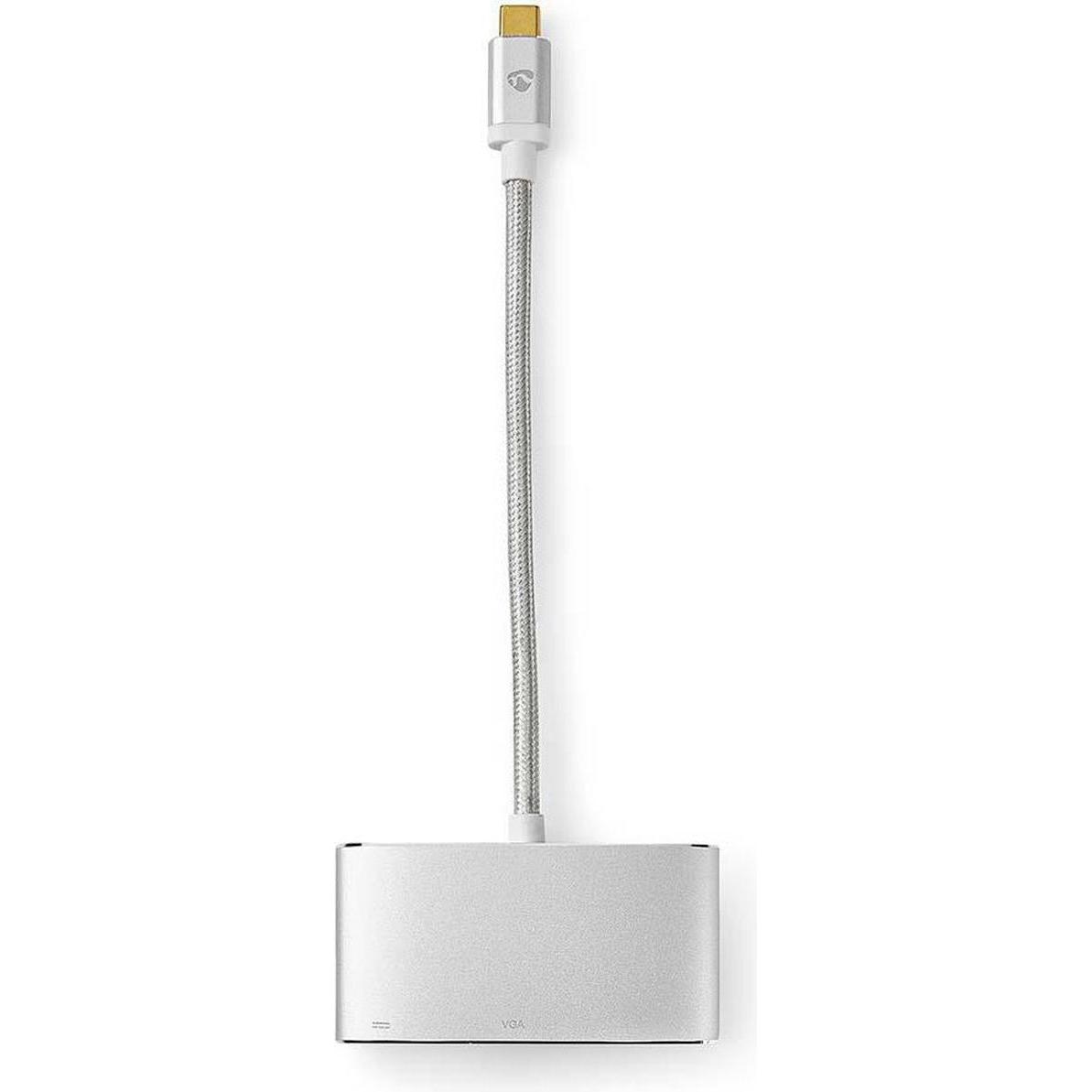 Nedis Adattatore USB 3.1 USB-CT maschio USB-A femmina/USB-CT femmina/VGA femmina 5 Gbps 0,20 m Oro rotondo (0.20 m, USB 3.1), Cavo USB