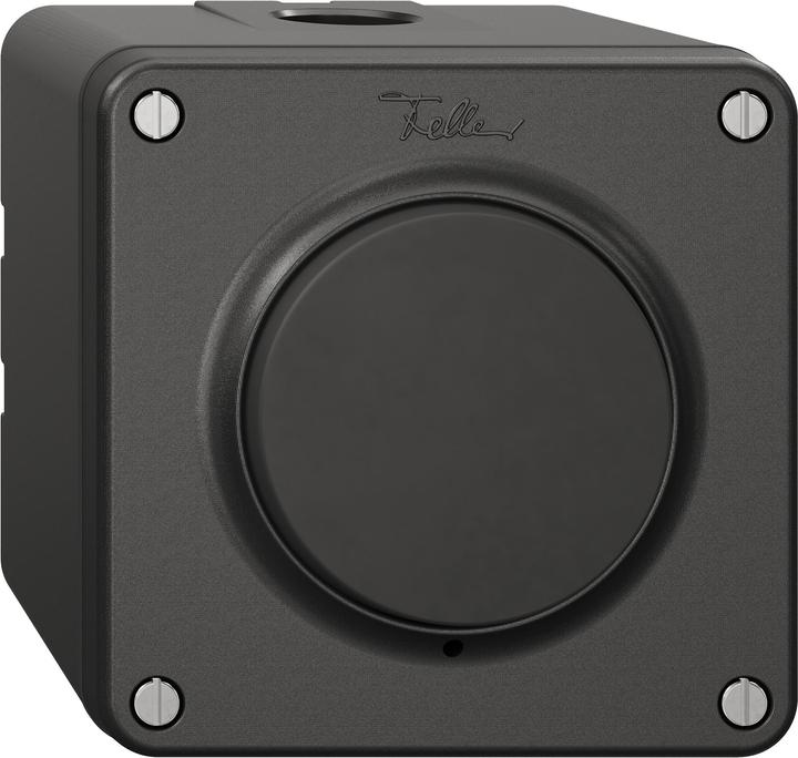 Actual product image Feller Push-button AP wet black