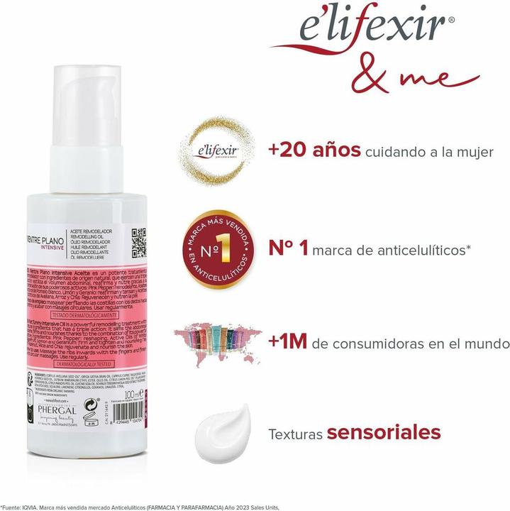 Actual product image E'lifexir Elifexir Intensive Flat Stomach Oil with Pink Pepper and White Grapefruit 100ml (Body oil, 100 ml)