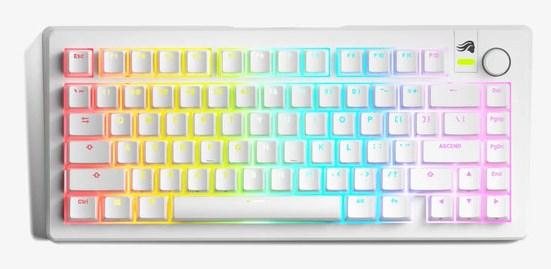 Actual product image Glorious GMMK 3 75 % Custom Gaming Keyboard - Pre-Built, ANSI (US), Fox Switches, white (US, Cable)
