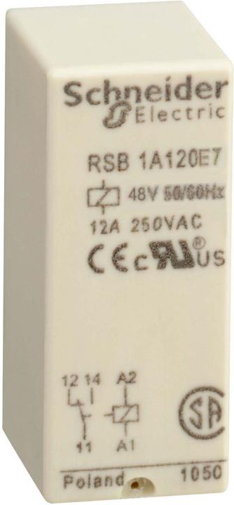 Produktbild Schneider Electric Plug-in relay,250V ac,12 amp,rsb+options