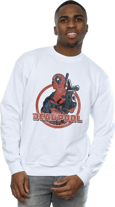 Actual product image Mens Deadpool Gun Finger Sweatshirt (S)