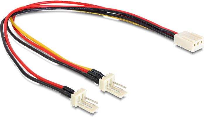 Actual product image Delock Cable Molex 3 pin socket-2 x Molex 3 pin plug