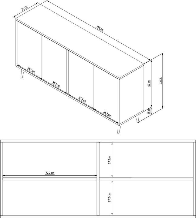 Image du produit Hanah Home Poly Console (150 x 36 x 75 cm)