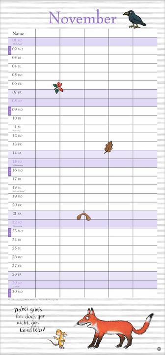 Produktbild Der Grüffelo Familienplaner 2026 (A3)