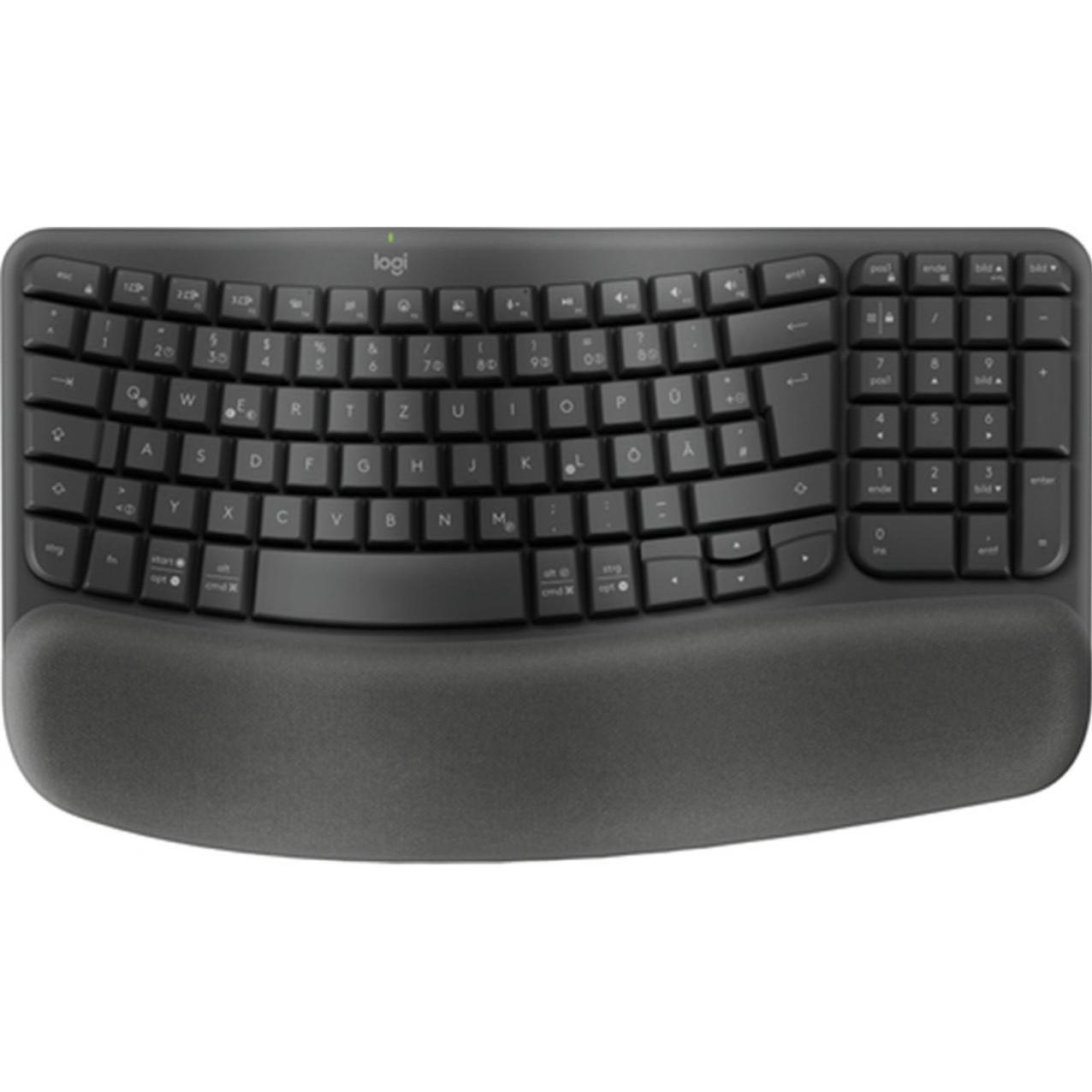 Logitech Wave Keys for Business (DE, Kabellos), Tastatur, Grau