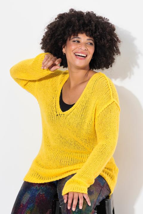 Produktbild Angel of Style Pullover, oversized, Ballonärmel, V-Ausschnitt. (50)