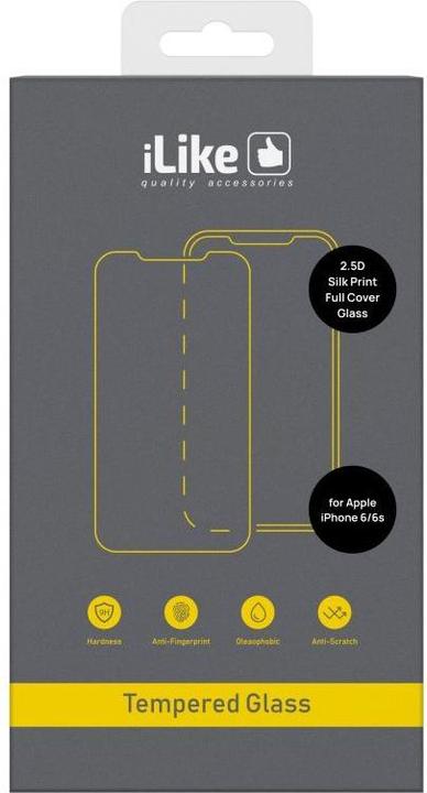 Produktbild iLike iPhone 6/6S 2.5D Silk Print Full Cover Glass (1 Stk., Apple iPhone 6)