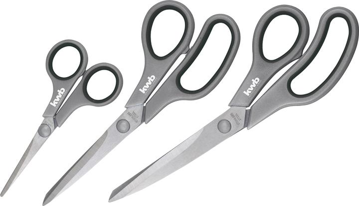 Actual product image kwb 21595 Household scissors left-handed, right-handed Black (25 cm)