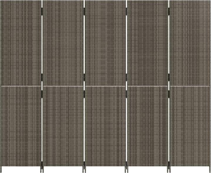 Actual product image vidaXL Screen 5-piece grey poly rattan,Colour: Grey,Material: Poly