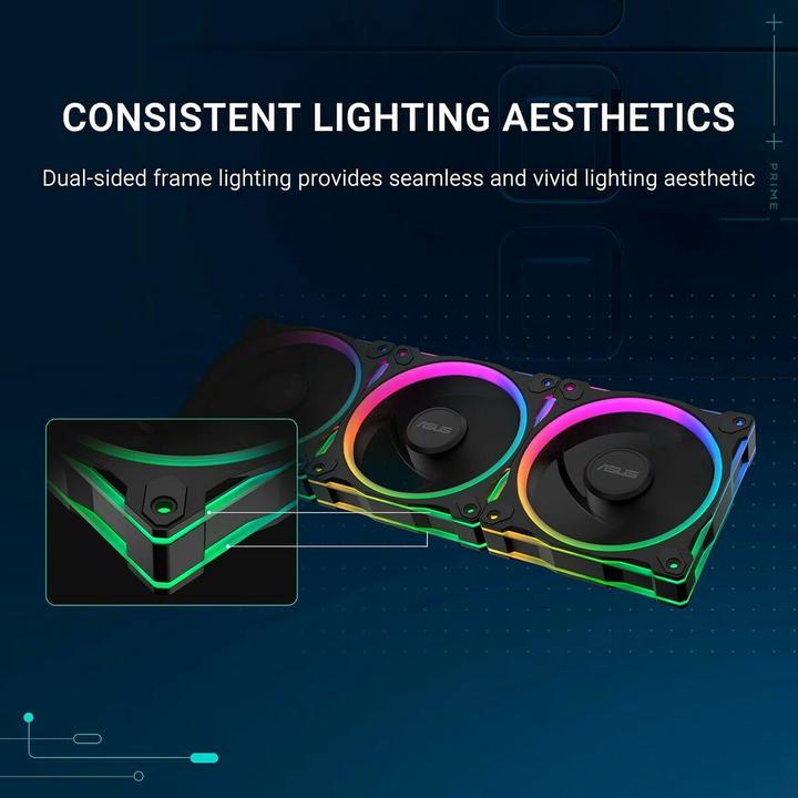 Produktbild ASUS Prime MR120 ARGB Reverse Fan - Triple Pack (120 mm, 3 x)