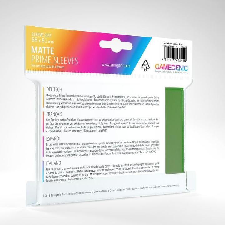 Produktbild Gamegenic GGS10031 - Matte Prime Hüllen, grün (100 Hüllen)