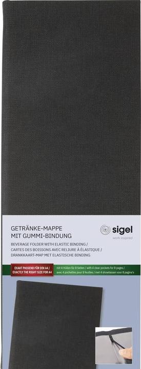 Image du produit Sigel GM100 Getränke-Mappe 1/2 DIN A4 1 St. inkl. 2 Doppel-Transparenthüllen für (1x)
