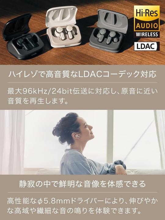 Actual product image Audio-Technica Kompiuterio kolonėlės WIRELESS EARBUDS ATH-TWX7 Baltas (ANC, 6.50 h, Wireless)