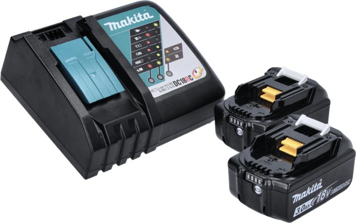 Productafbeelding Makita DBO 180 RFJ 18 V accu vlakschuurmachine + 2x accu 3,0Ah + lader + Makpac (Excentrische schuurmachine)