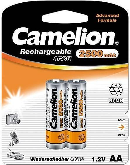 Productafbeelding Camelion AA/HR6, 2500 mAh, Herlaadbare Batterijen Ni-MH, 2 st. (2 Pcs., AA, 2500 mAh)