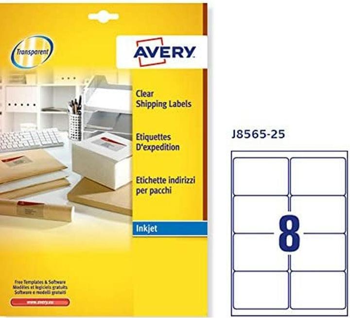 Immagine prodotto Avery Clear Address Label - Inkjet - J8565 Trasparente