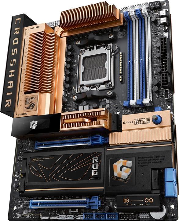 Actual product image ASUS ROG Crosshair 2006 AMD X870E 4*DDR5 5*M.2 4*SataIII AM5 HDMI ATX (AM5, AMD X870E, ATX)