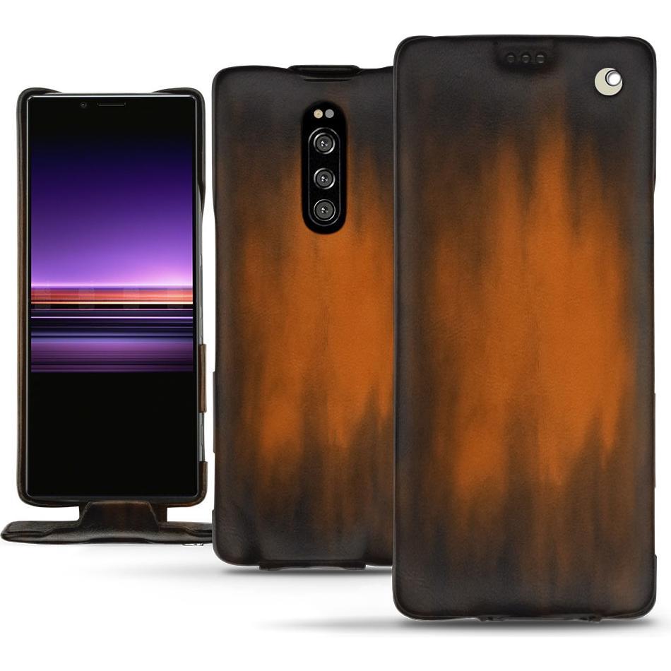 Thumbnail - Noreve Lederschutzhülle vertikal (Sony Xperia 1), Smartphone Hülle, Braun