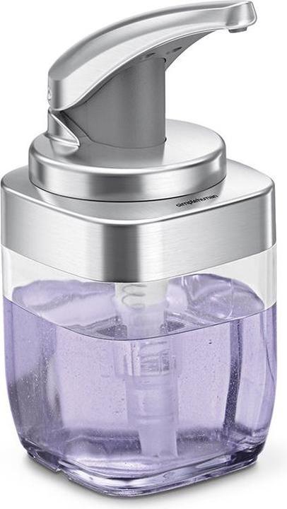 Actual product image Simplehuman Soap dispenser 444 ml, silver/transparent