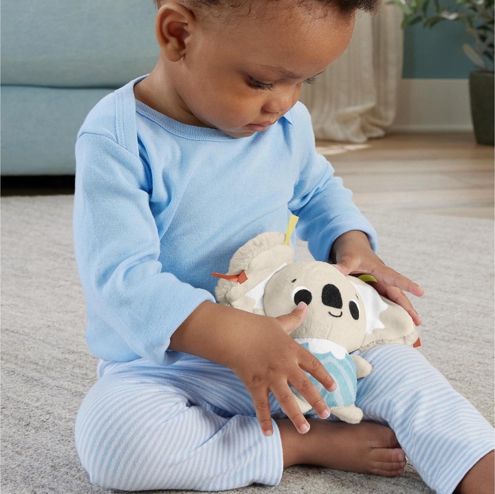 Productafbeelding Fisher-Price Simply Senses sensorische belevingsdeken speelmat voor baby's met 6 sensorische speeltjes
