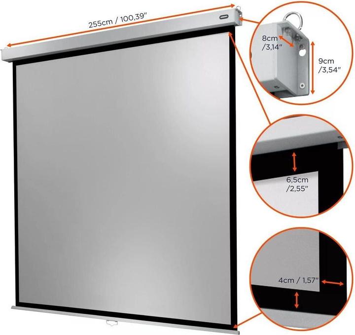 Produktbild Celexon Rollo-Leinwand Professional Plus 240x240 cm 1:1 (133.46", 1:1)